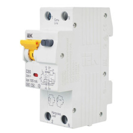 Выключатель автоматический дифференциального тока 2п (1P+N) C 50А 100мА тип A 6кА АВДТ-32 KARAT IEK MAD22-5-050-C-100