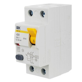 Выключатель дифференциального тока (УЗО) 2п 40А 30мА тип AC ВД1-63 KARAT IEK MDV10-2-040-030