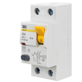 Выключатель дифференциального тока (УЗО) 2п 63А 30мА тип AC ВД1-63 KARAT IEK MDV10-2-063-030