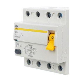 Выключатель дифференциального тока (УЗО) 4п 40А 100мА тип AC ВД1-63 KARAT IEK MDV10-4-040-100