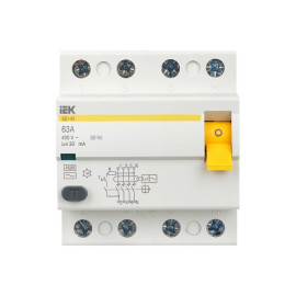 Выключатель дифференциального тока (УЗО) 4п 63А 30мА тип AC ВД1-63 KARAT IEK MDV10-4-063-030