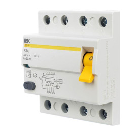 Выключатель дифференциального тока (УЗО) 4п 63А 30мА тип AC ВД1-63 KARAT IEK MDV10-4-063-030
