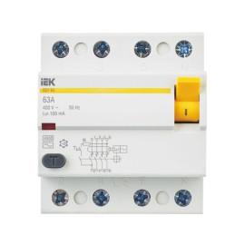Выключатель дифференциального тока (УЗО) 4п 63А 100мА тип AC ВД1-63 KARAT IEK MDV10-4-063-100