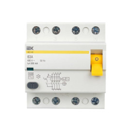 Выключатель дифференциального тока (УЗО) 4п 63А 300мА тип AC ВД1-63 KARAT IEK MDV10-4-063-300
