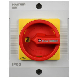 Переключатель кулачковый 40А (сх. 10) в боксе закрытая рукоятка авар. IEK MI-CS22-040-010