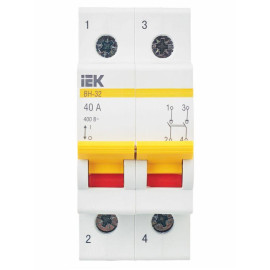 Выключатель нагрузки (мини-рубильник) 2п 40А ВН-32 KARAT IEK MNV10-2-040