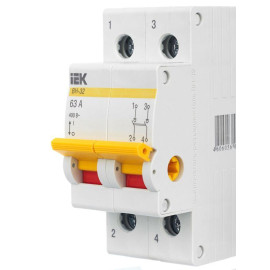 Выключатель нагрузки (мини-рубильник) 2п 63А ВН-32 KARAT IEK MNV10-2-063