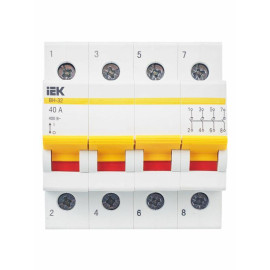 Выключатель нагрузки (мини-рубильник) 4п 40А ВН-32 KARAT IEK MNV10-4-040