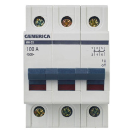 Выключатель нагрузки (мини-рубильник) 3п 100А ВН-32 GENERICA MNV15-3-100