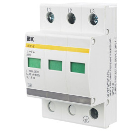 Ограничитель перенапряжения ОПС1-C 3P KARAT IEK MOP20-3-C