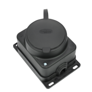 Колодка удлинителя 1-м MultiSet 16А 250В IP44 с заземл. каучук черн. SE MST4003BK