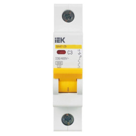 Выключатель автоматический модульный 1п C 3А 4.5кА ВА47-29 KARAT IEK MVA20-1-003-C