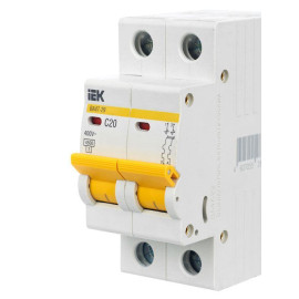 Выключатель автоматический модульный 2п C 20А 4.5кА ВА47-29 KARAT IEK MVA20-2-020-C