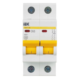 Выключатель автоматический модульный 2п C 63А 4.5кА ВА47-29 KARAT IEK MVA20-2-063-C