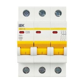 Выключатель автоматический модульный 3п C 20А 4.5кА ВА47-29 KARAT IEK MVA20-3-020-C