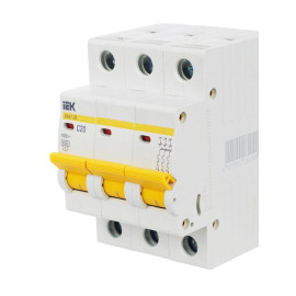 Выключатель автоматический модульный 3п C 20А 4.5кА ВА47-29 KARAT IEK MVA20-3-020-C