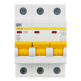 Выключатель автоматический модульный 3п C 32А 4.5кА ВА47-29 KARAT IEK MVA20-3-032-C
