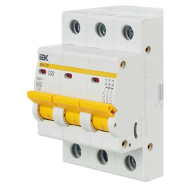 Выключатель автоматический модульный 3п C 63А 4.5кА ВА47-29 KARAT IEK MVA20-3-063-C