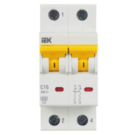 Выключатель автоматический модульный 2п C 16А 6кА ВА47-60M KARAT IEK MVA31-2-016-C