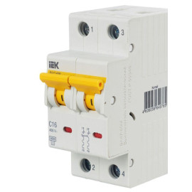 Выключатель автоматический модульный 2п C 16А 6кА ВА47-60M KARAT IEK MVA31-2-016-C