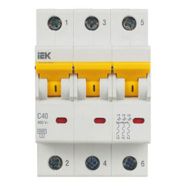 Выключатель автоматический модульный 3п C 40А 6кА ВА47-60M KARAT IEK MVA31-3-040-C