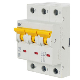 Выключатель автоматический модульный 3п C 40А 6кА ВА47-60M KARAT IEK MVA31-3-040-C