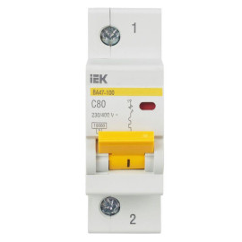 Выключатель автоматический модульный 1п C 80А 10кА ВА47-100 KARAT IEK MVA40-1-080-C