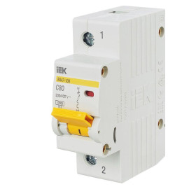 Выключатель автоматический модульный 1п C 80А 10кА ВА47-100 KARAT IEK MVA40-1-080-C