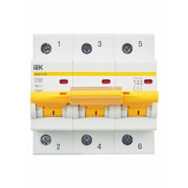 Выключатель автоматический модульный 3п C 50А 10кА ВА47-100 KARAT IEK MVA40-3-050-C
