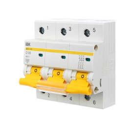 Выключатель автоматический модульный 3п C 100А 10кА ВА47-100 KARAT IEK MVA40-3-100-C