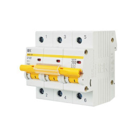 Выключатель автоматический модульный 3п D 100А 10кА ВА47-100 KARAT IEK MVA40-3-100-D