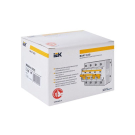 Выключатель автоматический модульный 4п C 100А 10кА ВА47-100 KARAT IEK MVA40-4-100-C