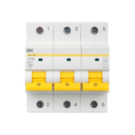 Выключатель автоматический модульный 3п C 125А 15кА ВА47-150 KARAT IEK MVA50-3-125-C