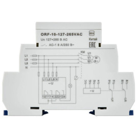 Реле фаз ORF-10 3ф 2 конт. 127-265В AC с контр. нейтр. ONI ORF-10-127-265VAC