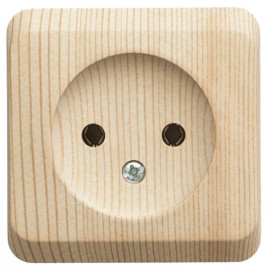 Розетка 1-м ОП Этюд Дача 16А IP20 250В без заземл. без защ. шторок сосна SE PA16-001D