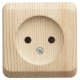 Розетка 1-м ОП Этюд Дача 16А IP20 250В без заземл. без защ. шторок сосна SE PA16-001D