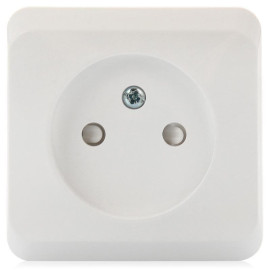 Розетка 1-м ОП Этюд 16А IP20 250В без заземл. защ. шторки бел. SE PA16-002B