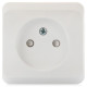 Розетка 1-м ОП Этюд 16А IP20 250В без заземл. защ. шторки бел. SE PA16-002B