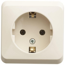 Розетка 1-м ОП Этюд 16А IP20 250В с заземл. без защ. шторок крем. SE PA16-003K