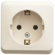 Розетка 1-м ОП Этюд 16А IP20 250В с заземл. без защ. шторок крем. SE PA16-003K