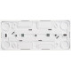 Розетка 3-м ОП Этюд 16А IP20 250В без заземл. без защ. шторок бел. SE PA16-009B