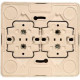 Розетка 4-м ОП Этюд 16А IP20 250В без заземл. без защ. шторок крем. SE PA16-205K