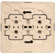 Розетка 4-м ОП Этюд 16А IP20 250В без заземл. без защ. шторок крем. SE PA16-205K