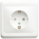 Розетка 1-м СП Этюд 16А IP20 250В с заземл. защ. шторки бел. SE PC16-004B