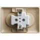 Розетка 2-м СП Этюд 16А IP20 250В без заземл. без защ. шторок крем. SE PC16-005K