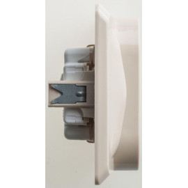 Розетка 2-м СП Этюд 16А IP20 250В с заземл. без защ. шторок крем. SE PC16-007K