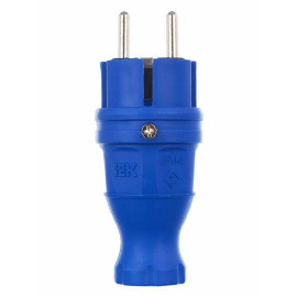 Вилка прямая ОМЕГА ВБп3-1-0м IP44 каучук син. IEK PKR01-016-2-K07