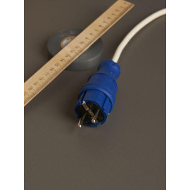 Вилка прямая ОМЕГА ВБп3-1-0м IP44 каучук син. IEK PKR01-016-2-K07