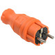 Вилка прямая ОМЕГА ВБп3-1-0м IP44 каучук оранж. IEK PKR01-016-2-K09