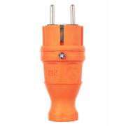 Вилка прямая ОМЕГА ВБп3-1-0м IP44 каучук оранж. IEK PKR01-016-2-K09